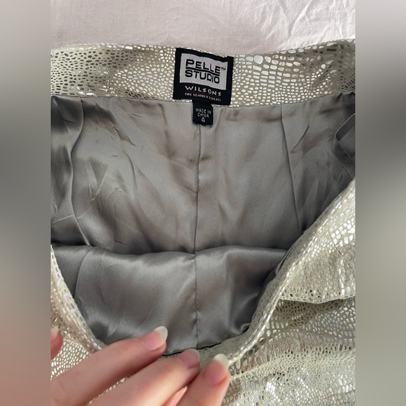 Vintage Genuine Leather Iridescent Snake Print Pant - Picture 3 of 5